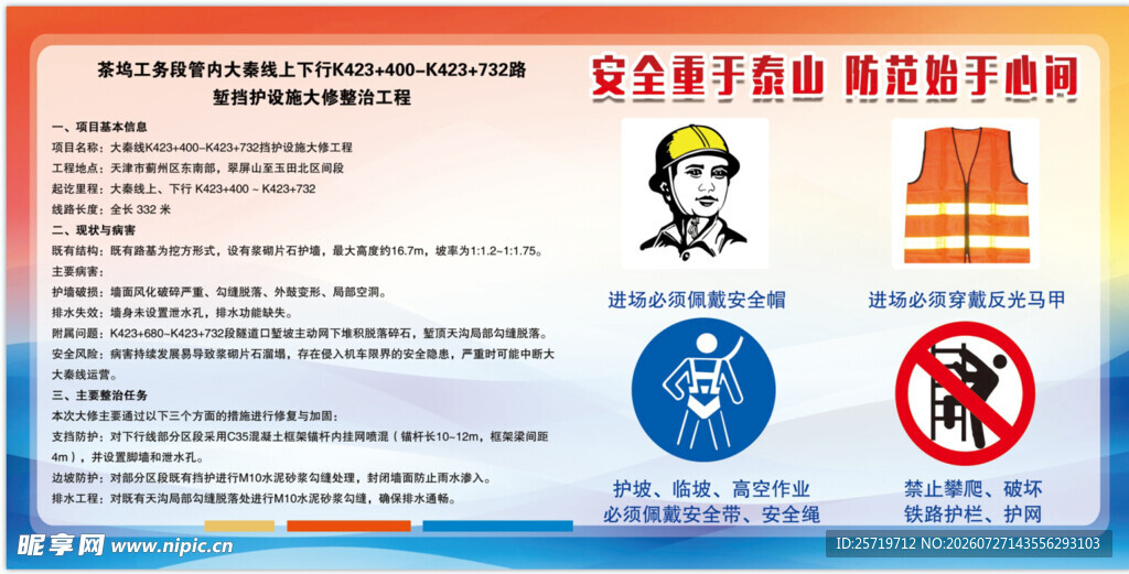 施工安全标识与信息展示