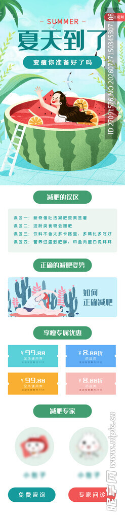 夏日水果长图