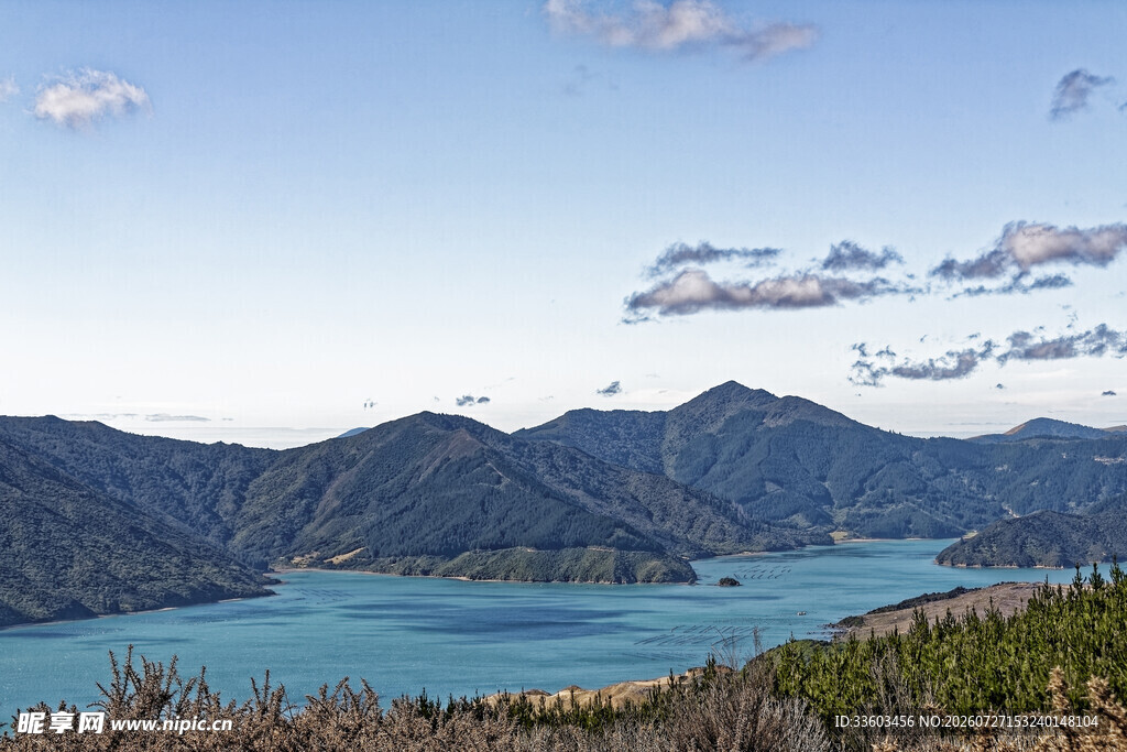 壮丽山水湖景自然风光