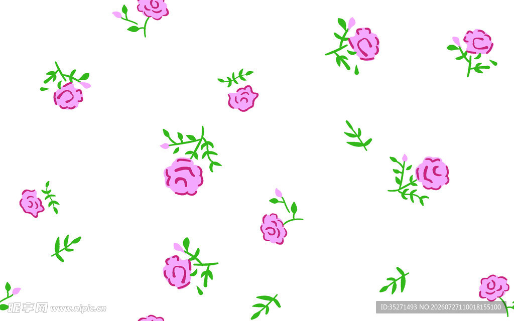 粉色玫瑰花卉图案背景
