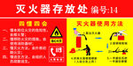 灭火器存放处标识牌