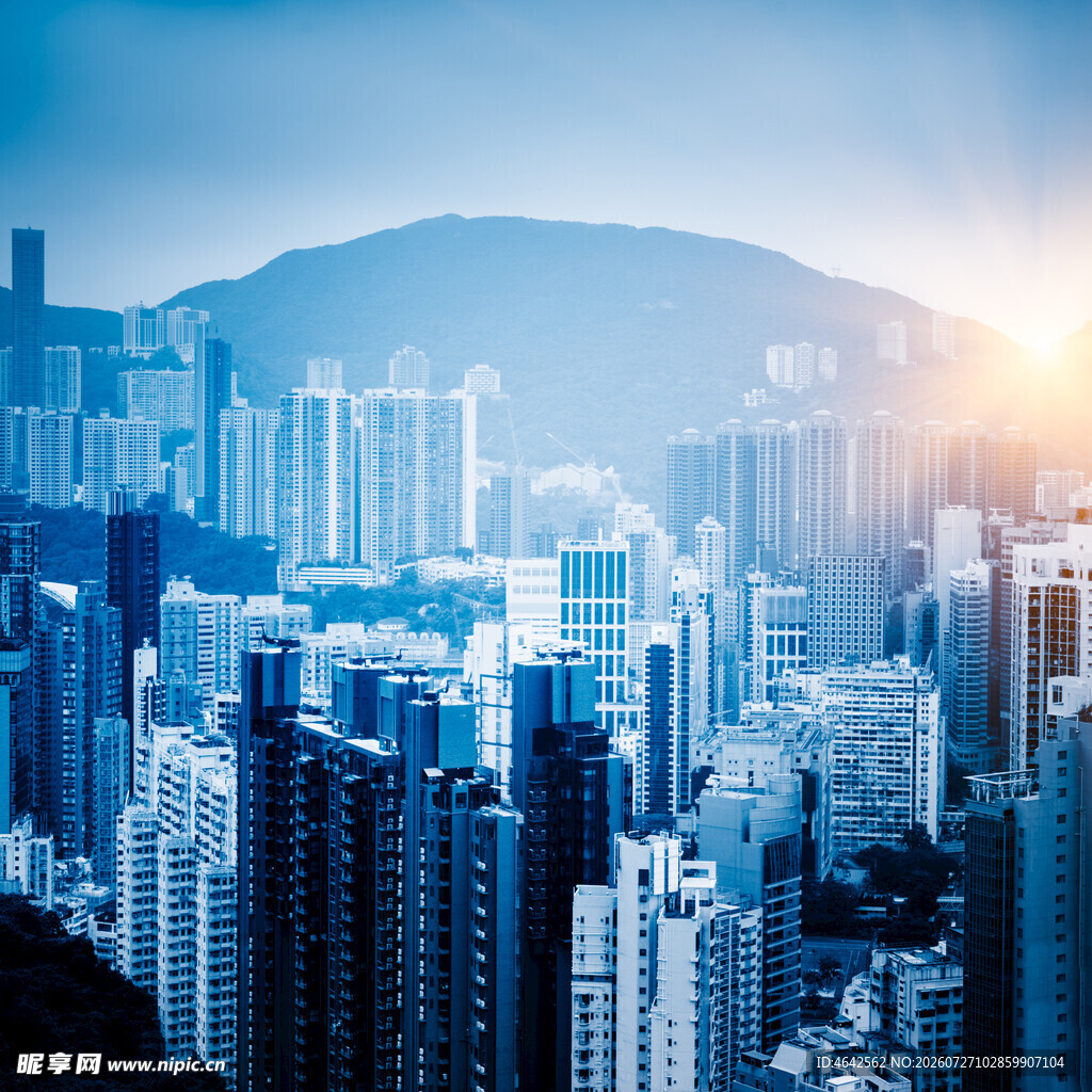 繁华都市天际线美景