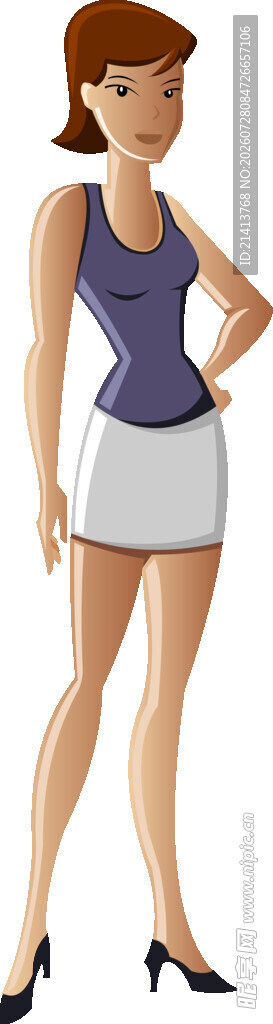 时尚女性角色造型展示