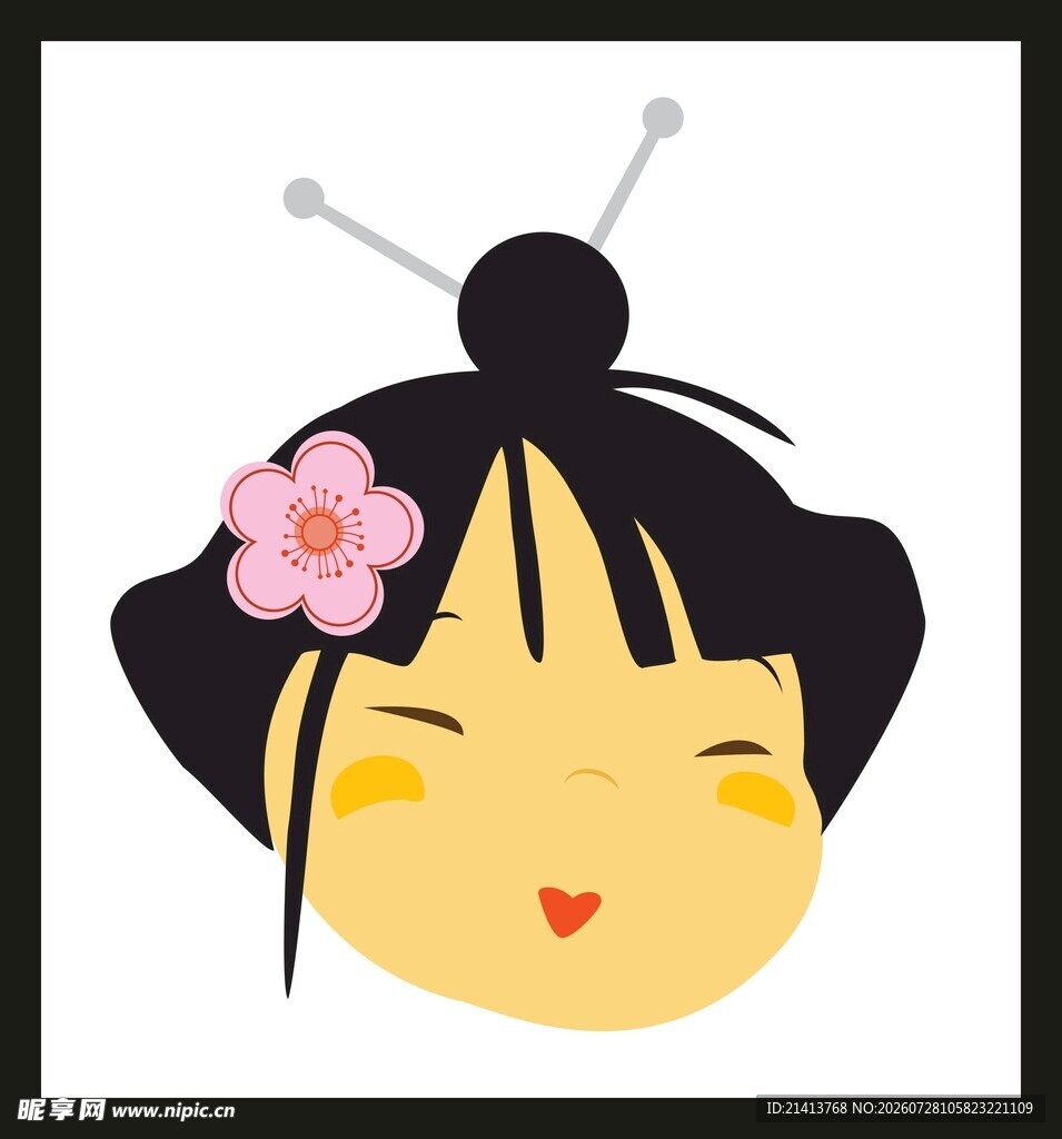 可爱日式卡通女孩头像