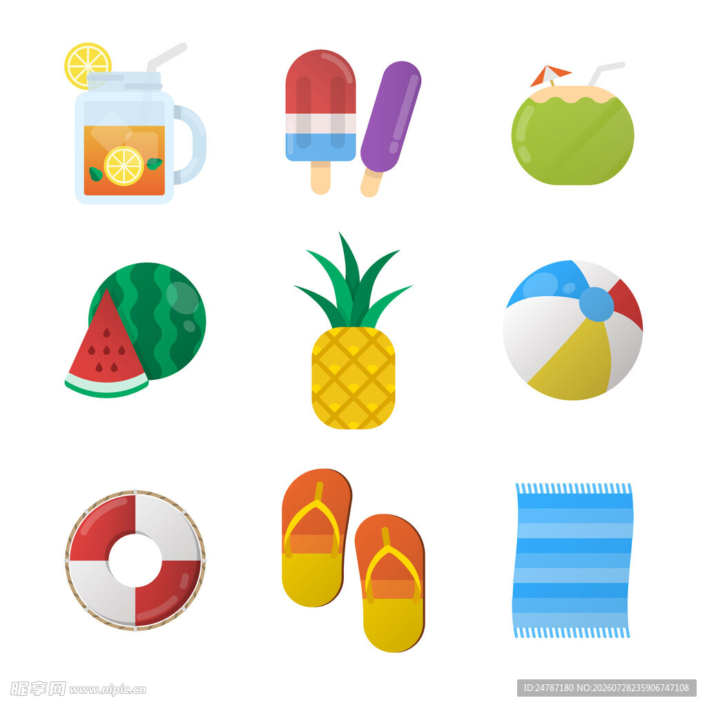 夏天度假物品