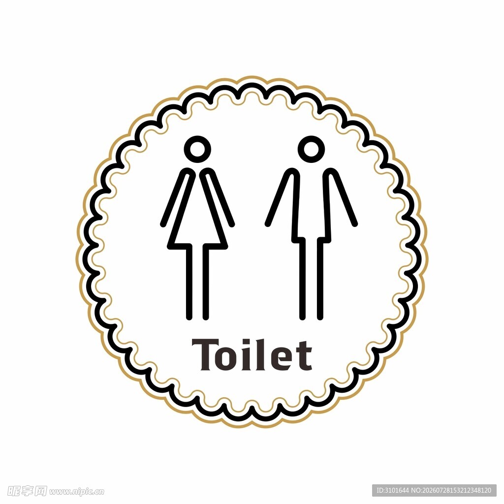洗手间标识牌