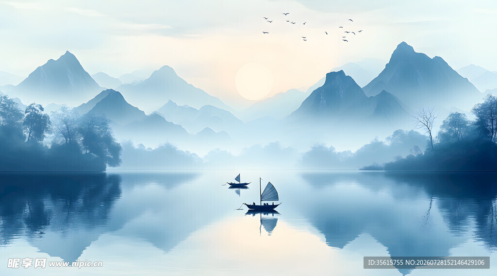 水墨山水画