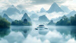 水墨山水画