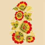 传统花卉刺绣图案设计