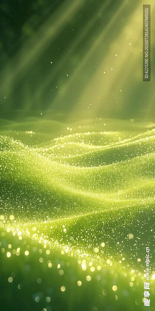 梦幻绿光草地 闪耀微光