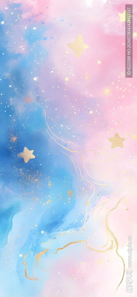梦幻星空渐变背景图