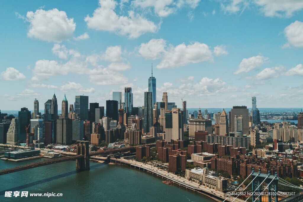 纽约城市天际线俯瞰景观
