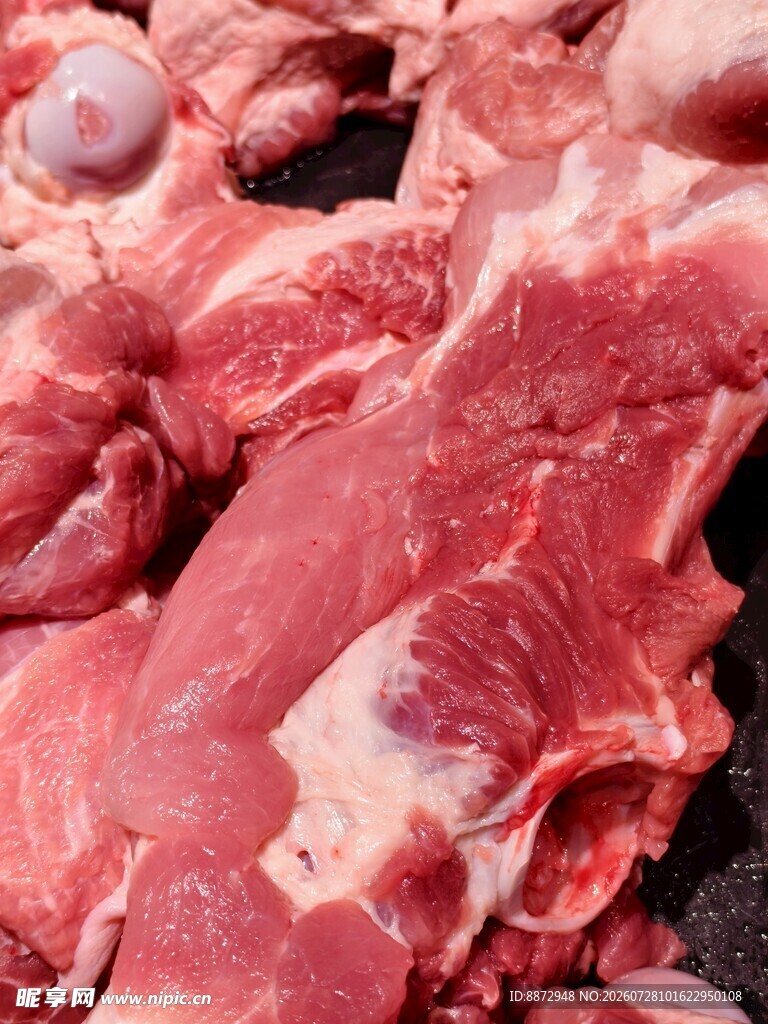 新鲜猪肉特写