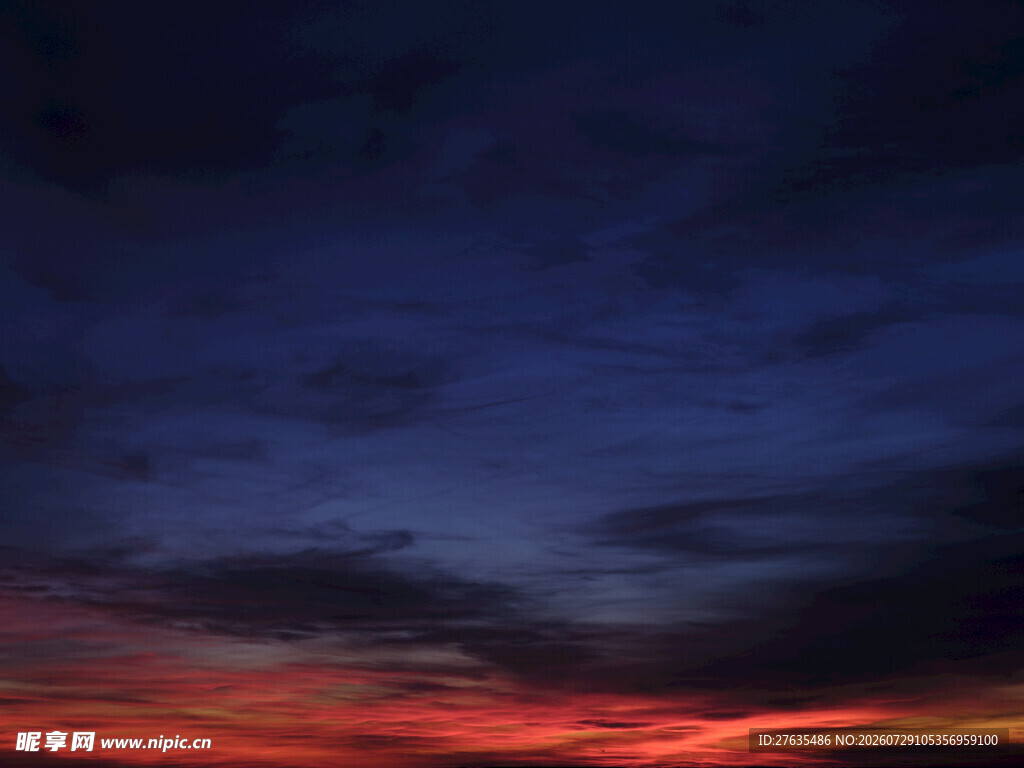 绚丽晚霞天空美景
