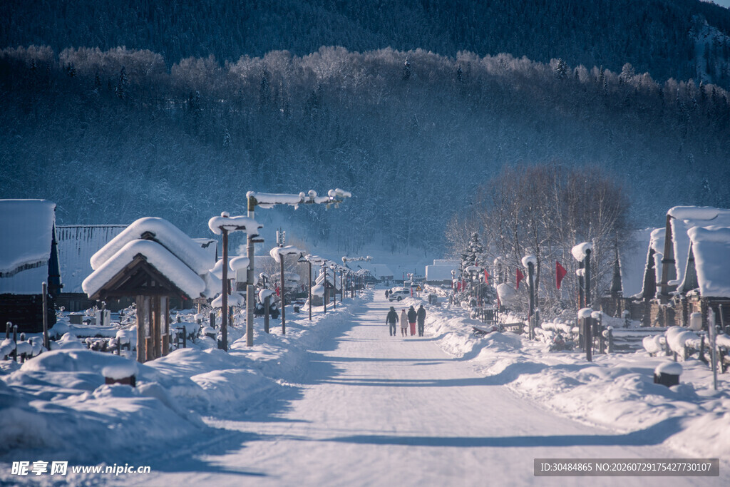 冬日雪村美景