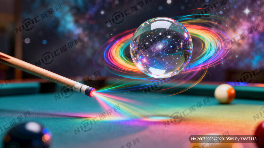 梦幻场景炫彩台球