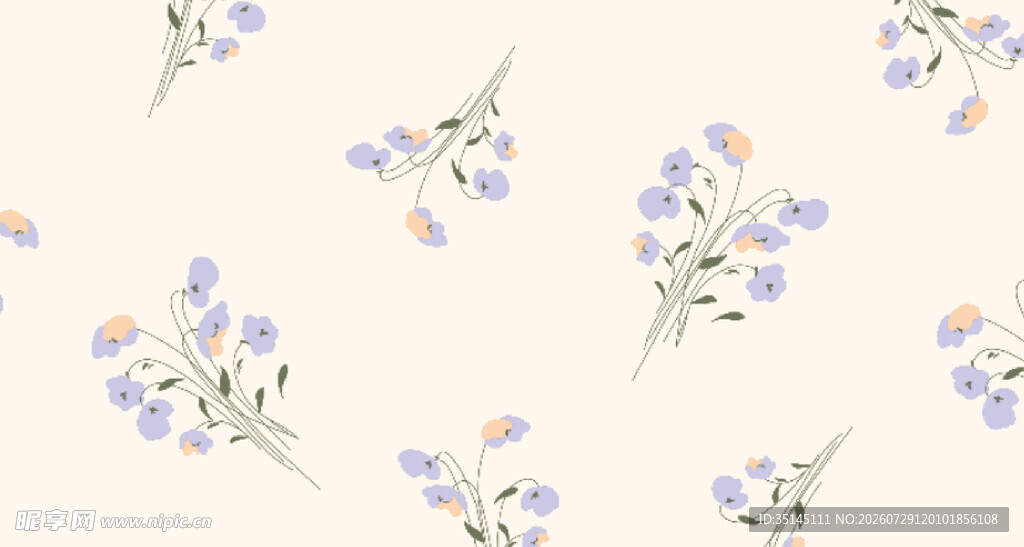 淡雅小花图案背景