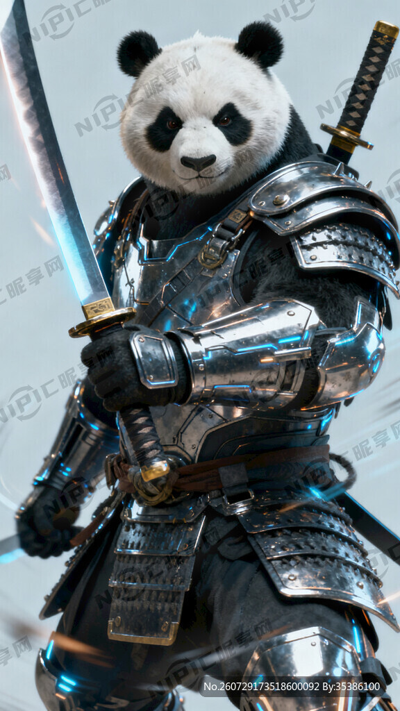 3D高清 威武霸气 手拿武士刀