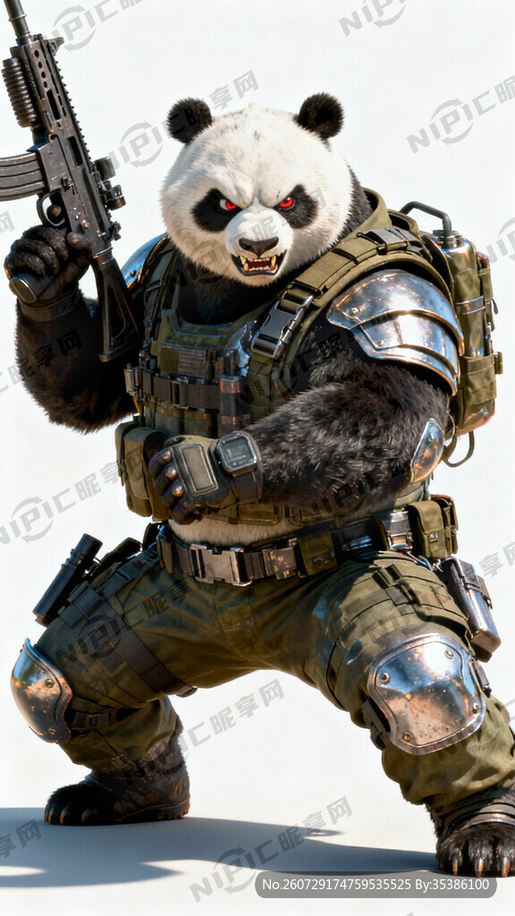 武装熊猫 3D高清 威武霸气