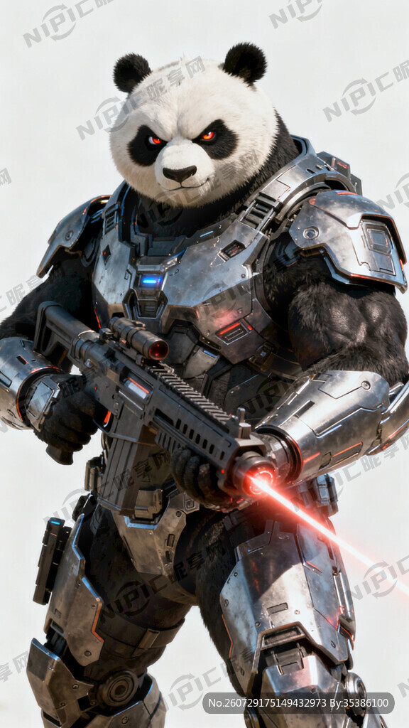武装熊猫 3D高清 威武霸气