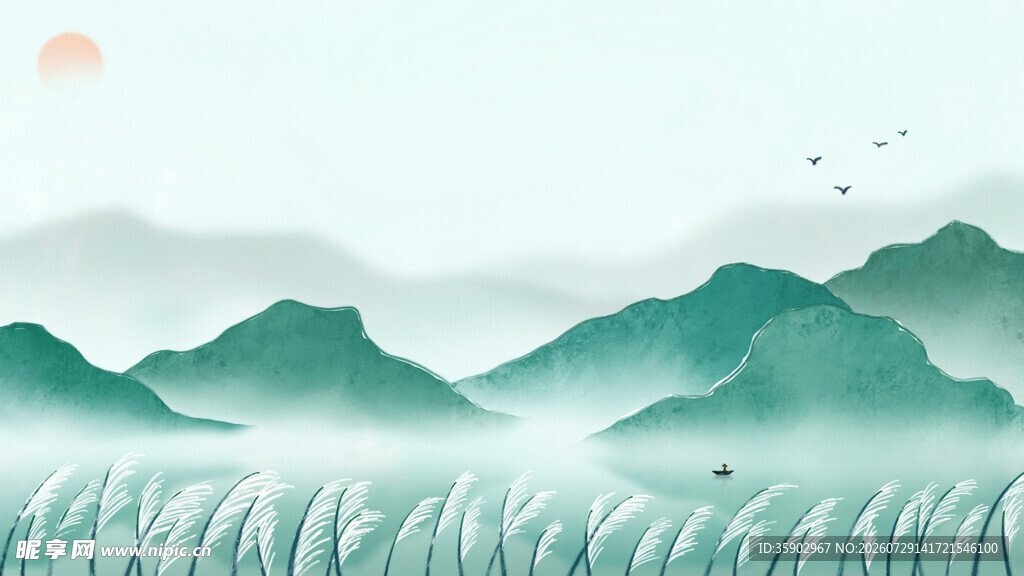 水墨山水间的诗意风光