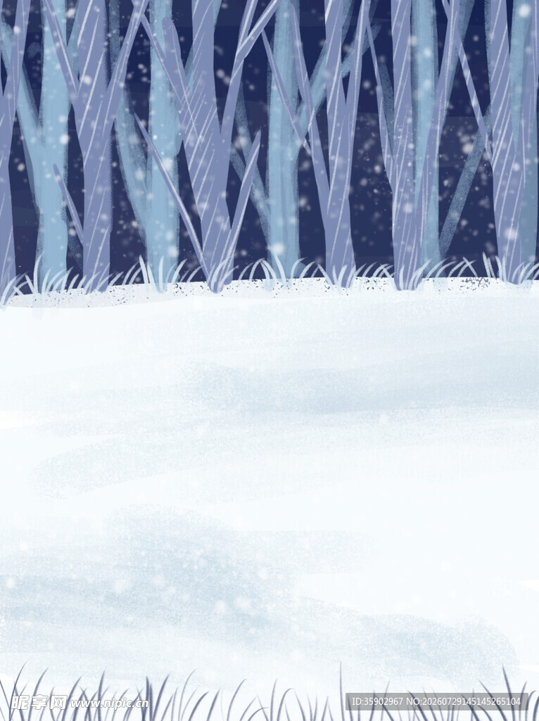 冬日雪林风景