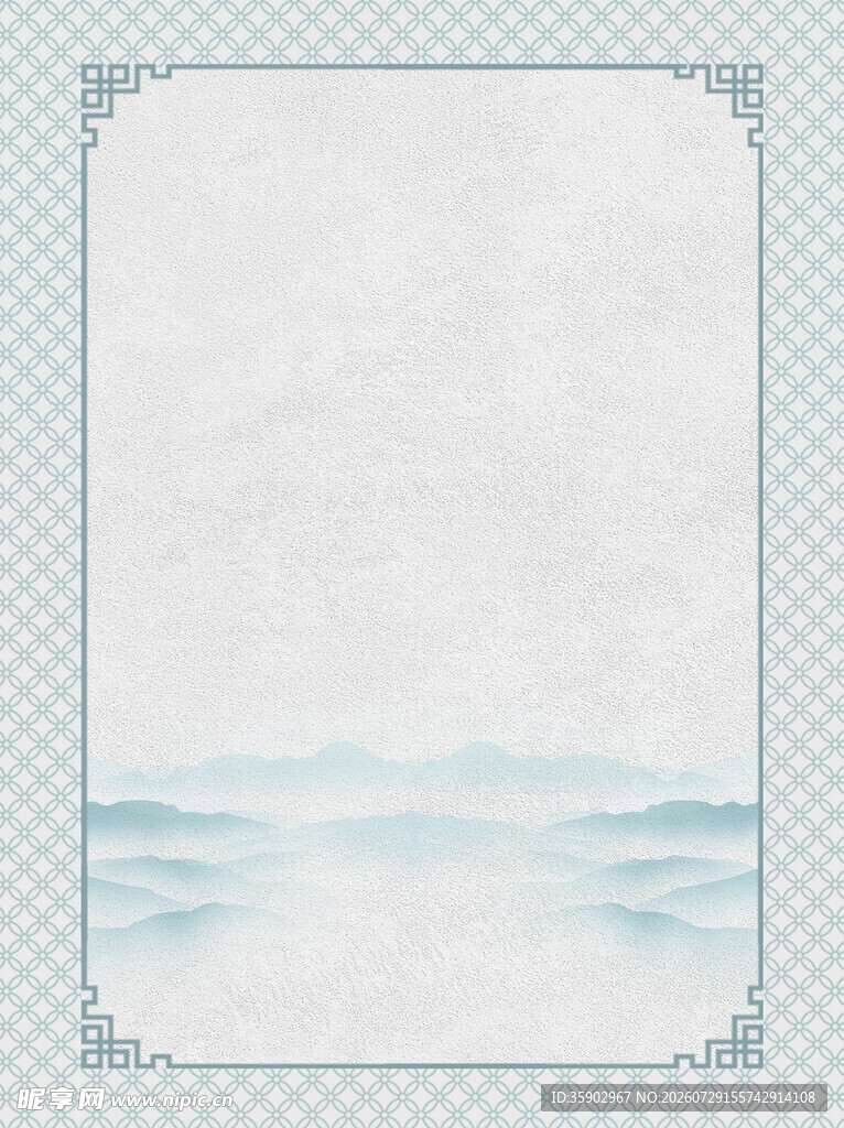 水墨风边框空白背景图
