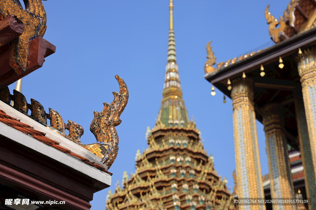 泰国寺庙建筑独特景观