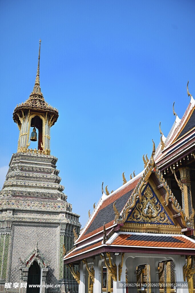 泰国寺庙建筑精美景观