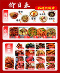 小吃店价目表