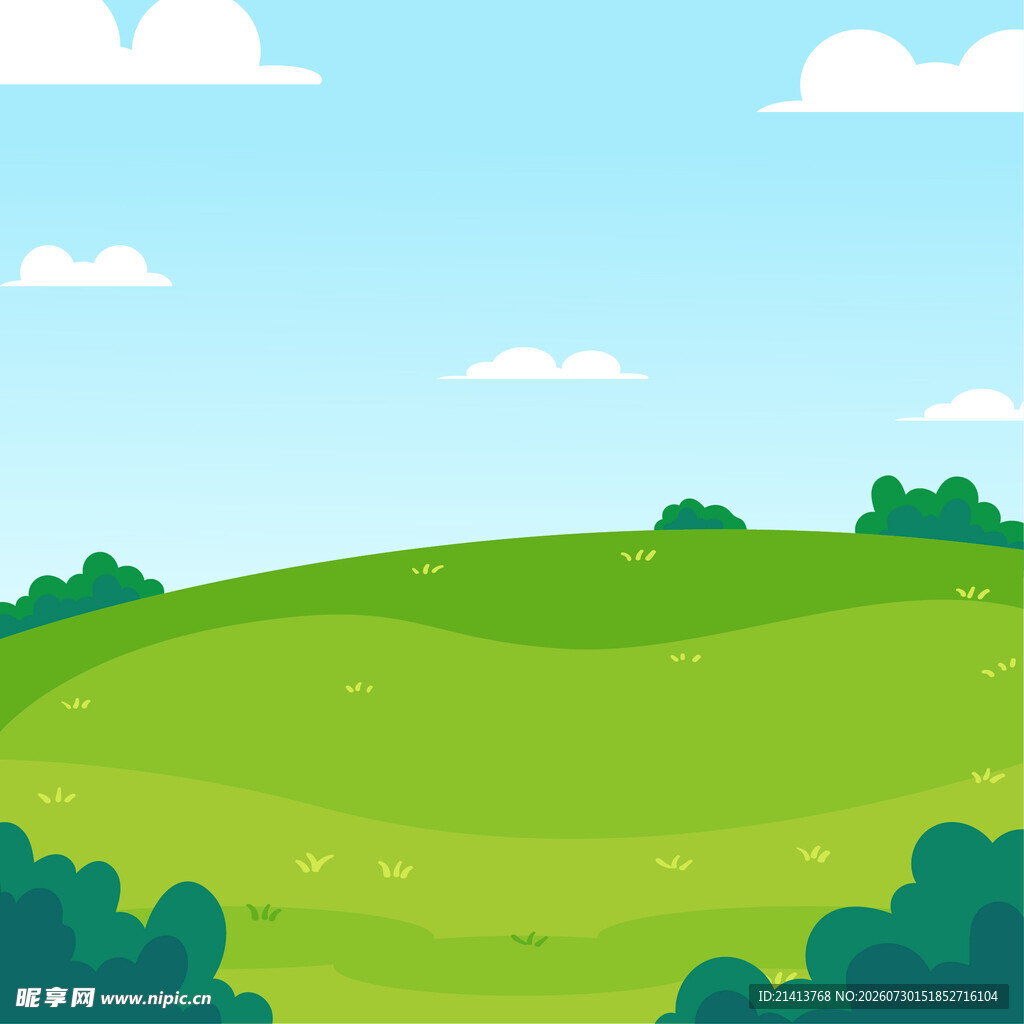 绿色原野风景图