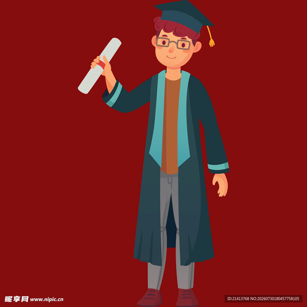 毕业学士手持文凭