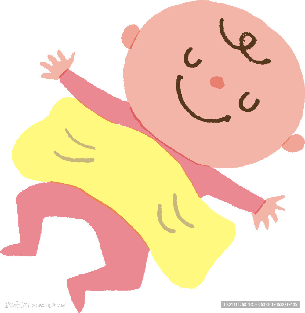 可爱婴儿快乐漂浮瞬间