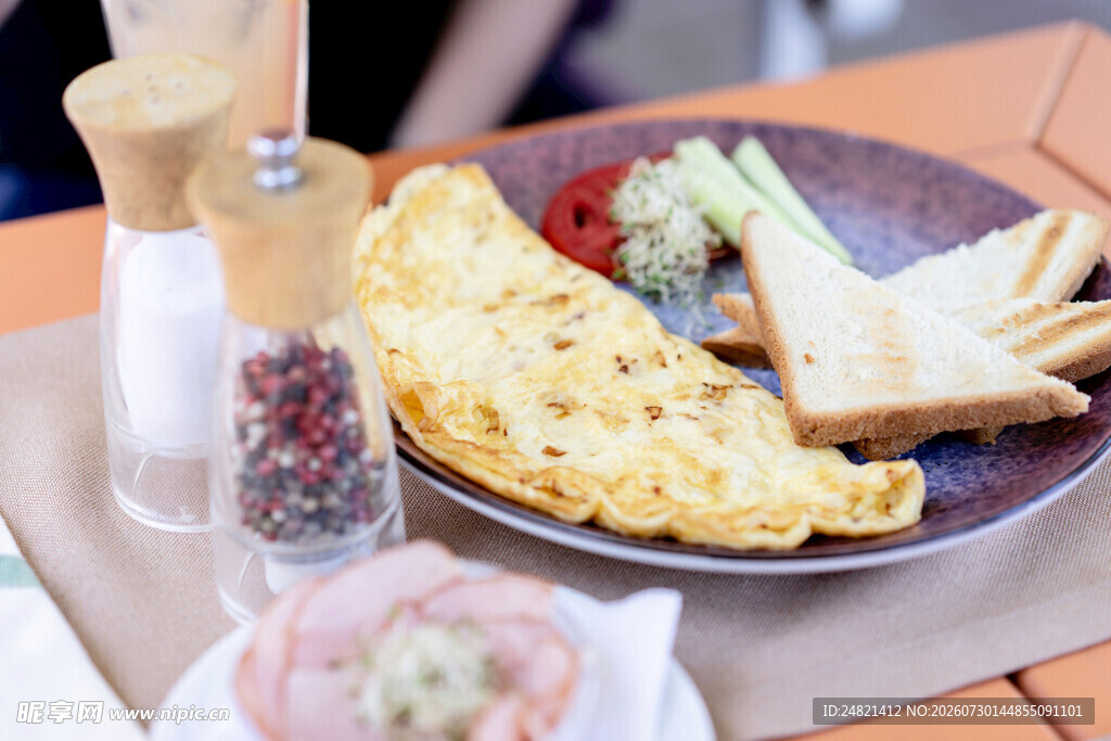 美味早餐摆盘