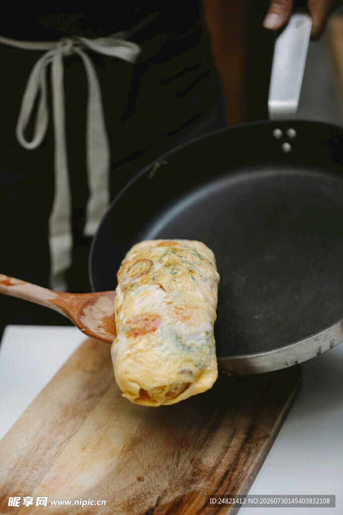 煎蛋饼制作过程