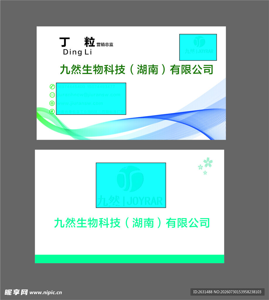 清新简约企业名片设计