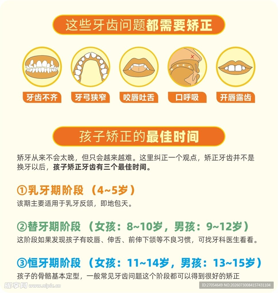 口腔矫正科儿童牙齿矫正最佳时期