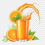 橙汁饮品插画