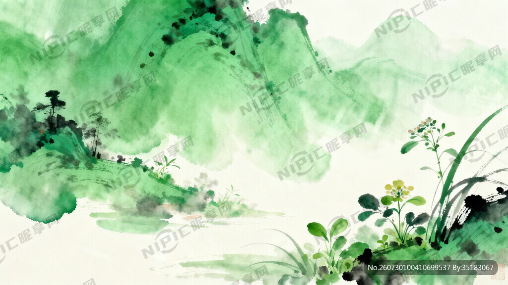 环保主题 整体绿色的