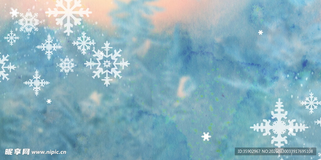 梦幻雪花背景图