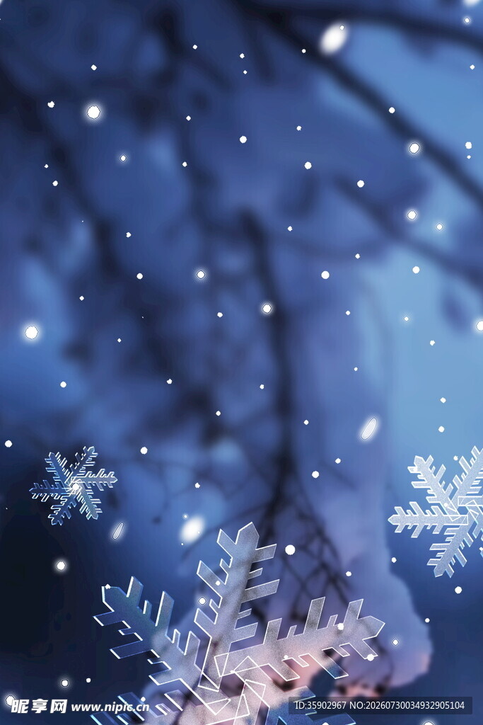 梦幻雪花背景图
