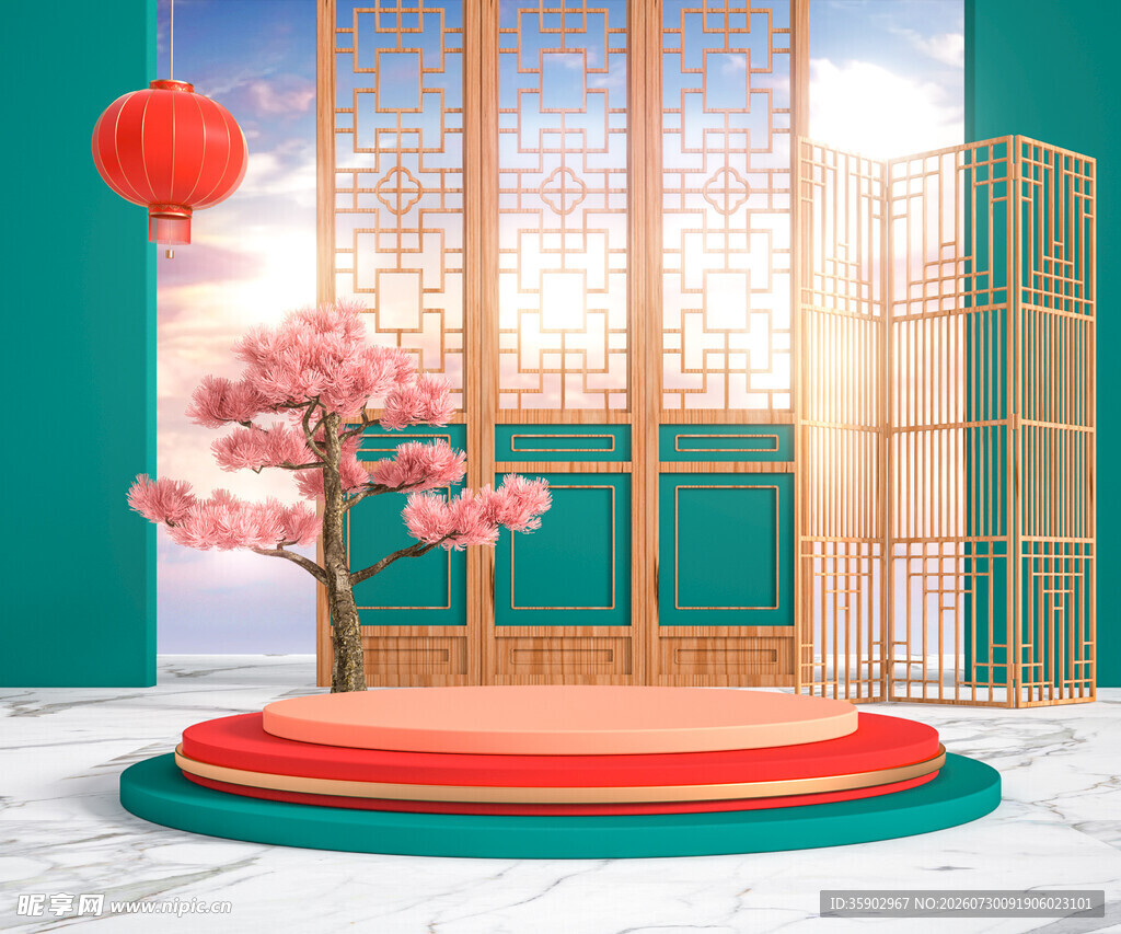 中式舞台场景雅致氛围