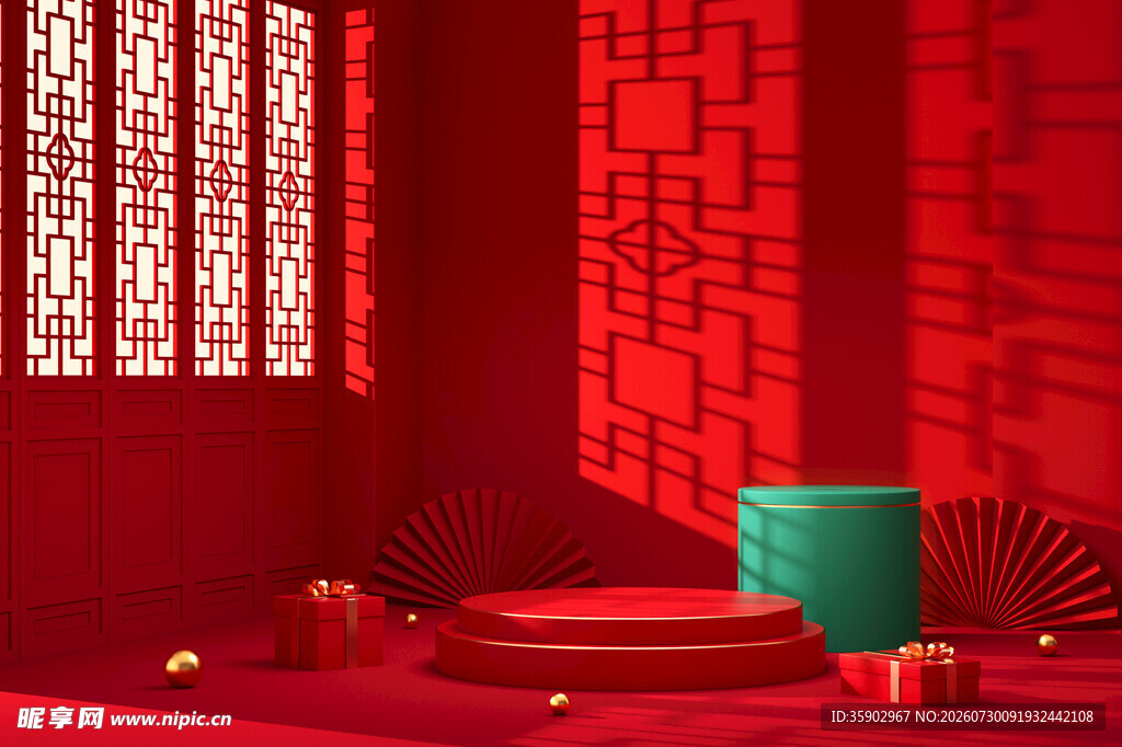 中式红韵场景布置