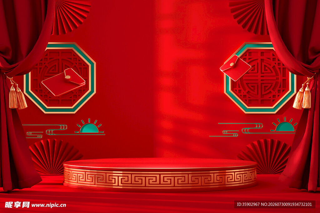 中式红舞台尽显典雅大气