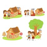 糖果小屋插画