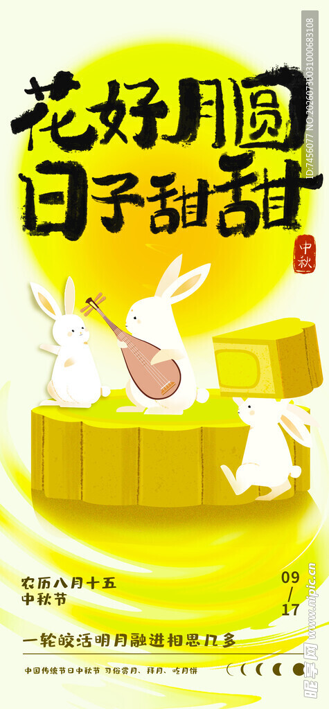 花好月圆白兔享甜蜜时光