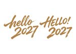 你好2027艺术字体设计