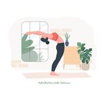 室内女子优雅伸展身姿
