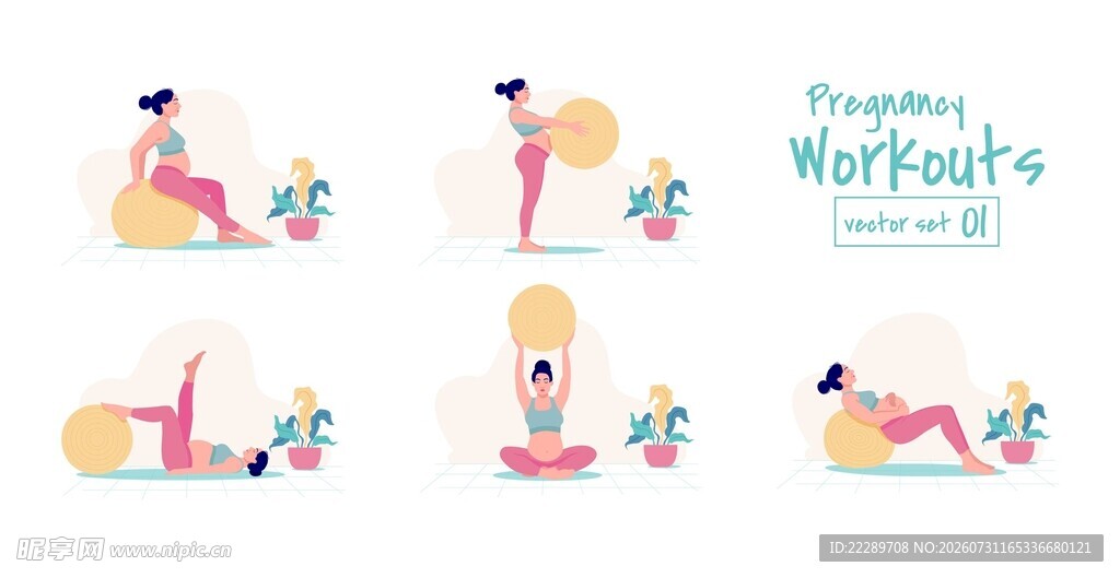 女性健身动作图示