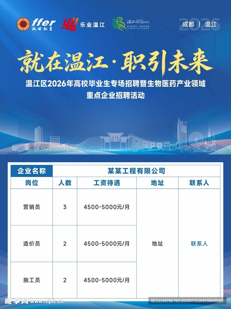 招聘信息一览表